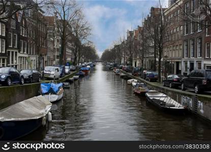 Amsterdam touristisch main city, capital from Holland with the canals