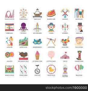 Amusement park, Thin Line and Pixel Perfect Icons