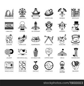 Amusement park, Thin Line and Pixel Perfect Icons