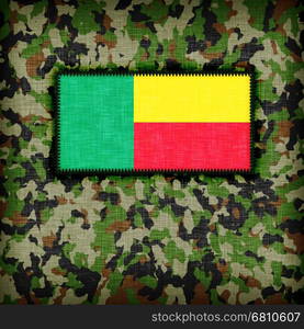 Amy camouflage uniform with flag on it, Benin