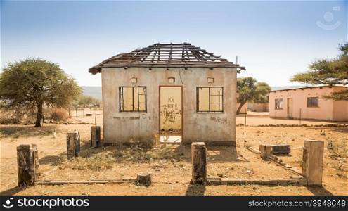 An abandoned old house in Botswana, Africa