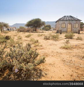 An abandoned old house in Botswana, Africa
