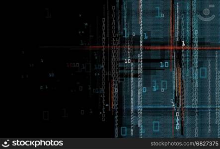 An abstract background consisting of binary numbers illustration vector.