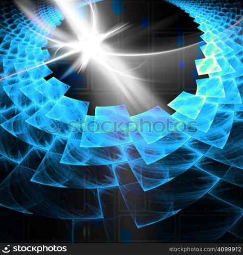 An abstract fractal vortex background with plenty of copyspace - add style to any design.