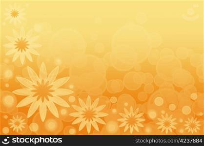 An abstract summer background with yellow flowers
