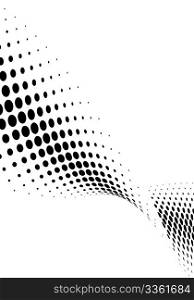 An abstract wavy halftone background