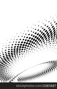 An abstract wavy halftone background