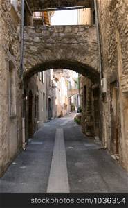 an alley in the village of Saillans in the Drome
