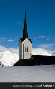 An alpine church, Switzerland