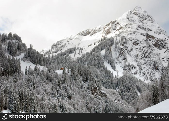 An alpine scene near the village of Warth, in Austria