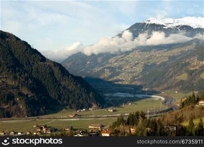 An alpine valley scene, Austria