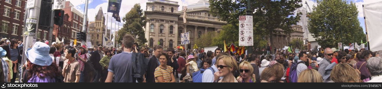 An anti war demonstration.