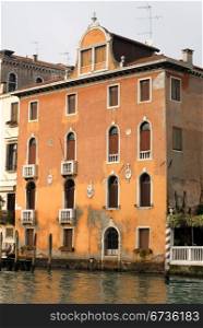 An apartment building on the Grand Canal, Venice, Italy