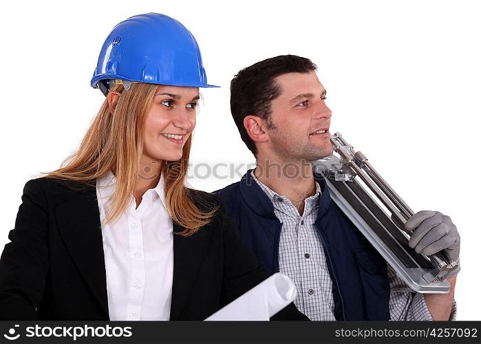 An architect and her foreman.