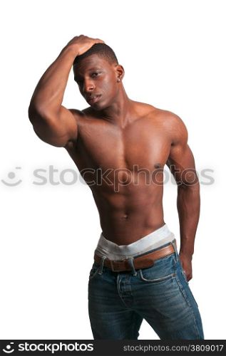 An attractive handsome African American black man