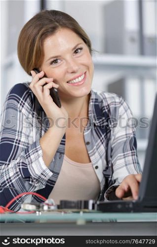 an attractive woman with phone