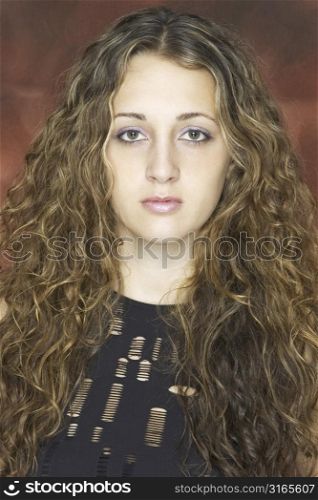 An attractive young woman with amazing hair
