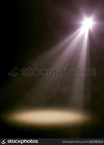 An background image with a orange stage light