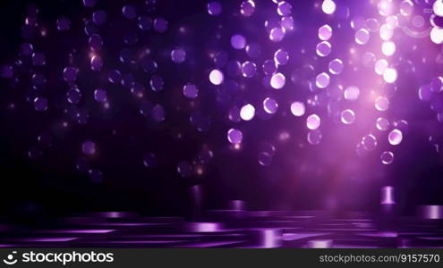 An elegant purple bokeh background for glamourous events and awards by generative AI