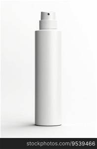 An empty white label tube against a white background, representing the concept of beauty product cream