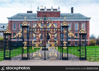 An exterior view of Kensington Palace in London. The palace has been a British Royal Family residence since the 17th century