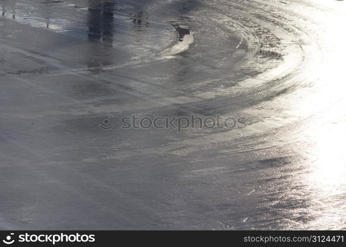 An Ice Surface Of Outdoor An Ice Rink
