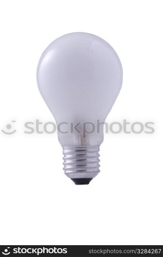 An idea or just a light bulb on white background