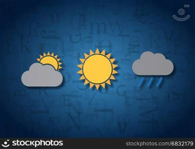 An illustration of three meteorological signs