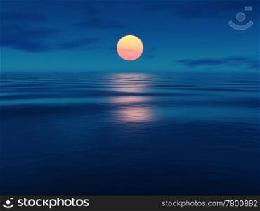 An image of a beautiful sunset over the ocean