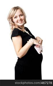 An image of a beautiful young pregnant woman