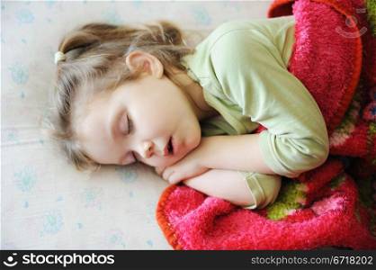 An image of a little girl sleeping