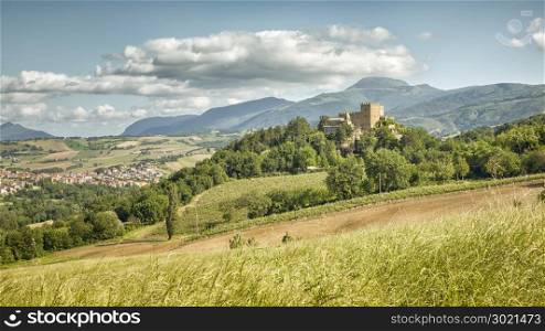 An image of a nice castle in the Marche Italy