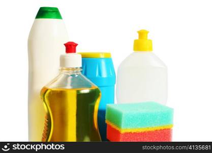 An image of a part of bottles for housework