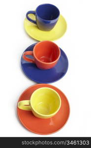 An image of a varicoloured cups