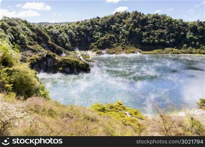 An image of a volcanic lake at waimangu new zealand