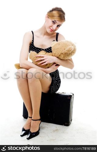 An image of a woman with a teddy-bear