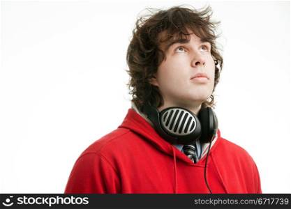 An image of a young man with big headphones