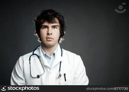 An image of a young professional with a stethoscope