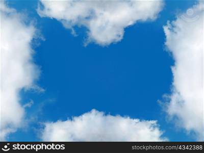 An image of blue sky with white clouds