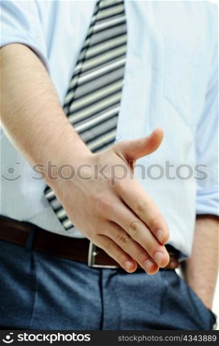 An image of businessman offering for handshake