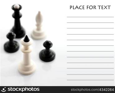 An image of four chess with area for text