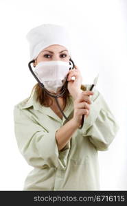 An image of nurse with stethoscope
