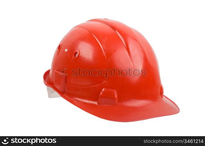 An image of red helmet isolated on white