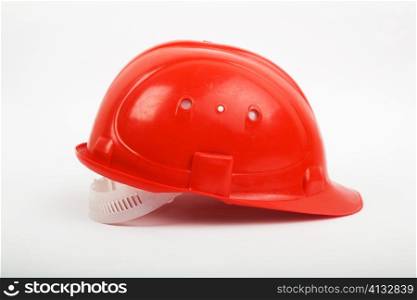 An image of red helmet isolated on white