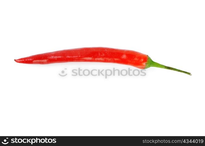 An image of red hot pepper on white background