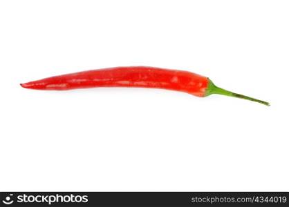 An image of red hot pepper on white background