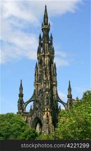 An image of the Scott Monument in the beautiful city of Edinburgh, Scotland.