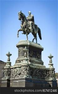 "An image of the Statue "King of Saxon" in Dresden Germany"