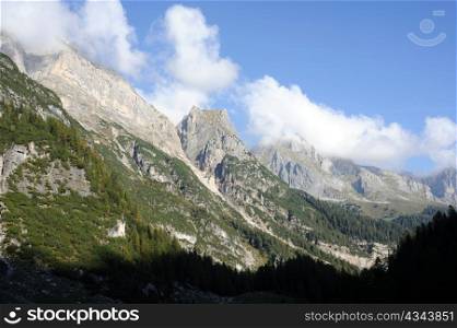 An image of wonderful mountains and blue sky