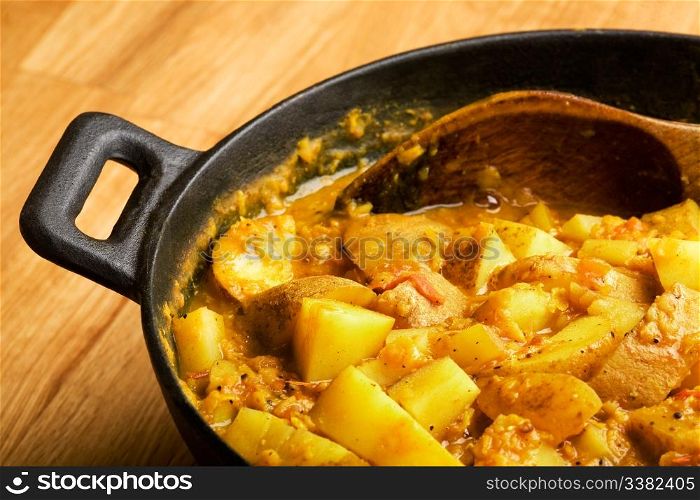 An indian vegetarian curry - Dhaal Aloo